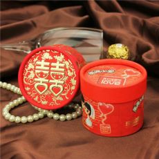 中式浪漫红色系婚礼喜糖盒