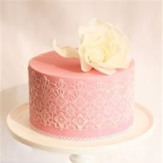 浪漫的粉色婚礼蛋糕 齿间柔情蜜意